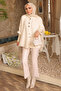 Cream Turtleneck Angora Soft Cardigan - 4