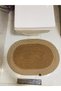 Jute, Wicker, Single Piece, Bath Mat, Bohemian Style Bathroom Set, Mat/40X60 - 3