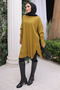 K. Oil Green Cold Yarn Mercerized Knitwear Sweater - 4