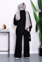 Black Two Thread Oversize Pants Suit - 4