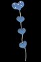 Navy Blue Color Heart Shaped Pearl and Stone Detailed Pen Buckle - 2