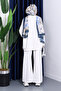 Ecru Two Thread Oversize Trouser Suit - 4
