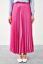 Fuchsia Pleated Satin Skirt