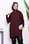 Plum Cold Yarn Knitwear Tunic - 3