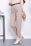 Stone Belted Carrot Trousers with Pencil Legs on the Front - 4
