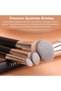 Foundation Contour Conceal Brush Set, 3PCS Angled Synthetic Kabuki Brush for Blending Settin - 2