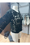 Women's Perforated Patterned Buttoned Blouse - 4