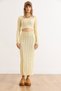 Women's Ecru Hair Knit Skirted Knitwear Set Tkm-19000444 - 5