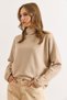 Women's Stone Collar Ribbed Thessaloniki Blouse Blz-19003137 - 3