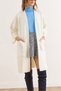 Women's Ecru Soft Textured Pocketed Knit Cardigan Hrk-19000424 - 5