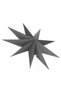 Decorative 3D paper star, 9-pointed, 60cm, silver - 11