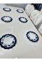12 Pieces First Quality Linen Bloom Flower Pattern Embroidered American Serviette and Presentation Napkin.