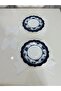 4 Pieces First Quality Linen Bow Pattern Embroidered American Serviette and Presentation Napkin