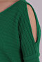 Women's Green Soft Textured Off-Shoulder Blouse Arm-26K001024 - 2