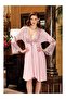 Dowry Suit Combed Cotton Lace Short Six-Piece Nightgown Dressing Gown Set - 561 - 5