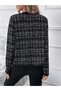 Women's Open Front Woven Detailed Chanel Jacket - 2