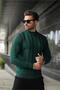 Nefti Green Half Fisherman Men's Knitwear Sweater E7423 - 2