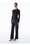 Extrafine Merino Wool Blend Knitwear Trousers Dark Gray - 3