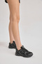 Women's Black High-Faylon Sole Mesh Patterned Sports Shoes - 3