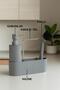 Gray Soap Dispenser Brush Kitchen Sink Organizer Set - Soap Dispenser, Brush and Organizer - 2