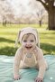 Baby Girl and Boy 100% Cotton Combed Extra Soft Rabbit Ear Lace-Up Double Layer Beanie - 4