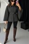 Women's Winter Cashmere Poncho - 2