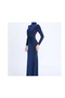 فستان سهرة كحلي بأكمام طويلة - 2