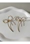 Big Bow Ribbon Steel Earrings, New Year's Christmas Gift - 2