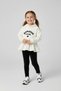 Girl's Bonjour Letter Printed Velvet Leggings Hooded Bottom Top Set