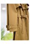 Wind Flap Double-Breasted Long Trench Coat [ unlined, 110 cm mid] - 2