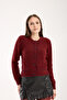 Bordo Color Bib Cardigan with Pockets - 2