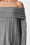 Open Shoulder Knitwear Sweater Pants Set Lmu0004 Gray - 4