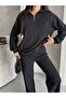Women's Zippered Oversize Tracksuit Set Hyn-58084 - 3