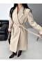 Women's Premium Imported Fabric Tie-Up Belted Cashmere Coat - 7