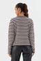 Striped Asymmetrical Cut Cardigan Brown - 5