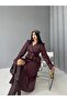 Women's Lined Premium Leather Trench Coat with Epaulettes and Cape - 5