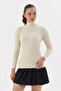 High-Necked Ribbed Sweater Tas - 2
