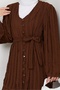 İlgen Ruffled Double Set 1610 - Brown - 5