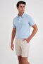 Comfort Fit Flexible Cotton Buttoned Blue Polo Collar T-Shirt Ts 886 - 4