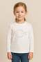 Moon Star Turkish Flag Printed White Crew Neck Combed Cotton Fabric Kids T-Shirt Blouse