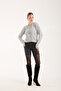 Gray Color Bib Cardigan with Pockets - 7