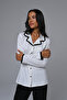 Women's Pajama Set with Dressing Gown, Polka Dot Pattern, Shirt Collar, 3-Piece Set - 5