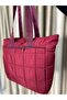 Large Volume Quilted Handle Bag Red