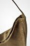 Cleo Large Women's Large Size Zippered Suede Shoulder Bag Khaki - 2