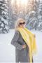 Premium Puffy Scarf Shawl Lemon Yellow - 2