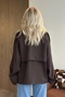 Brown Double Breasted Short Trench Coat - 7537 - 7
