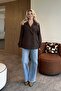 Brown Double Breasted Short Trench Coat - 7537 - 3