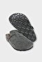 Unisex Buckle Detailed Cork Anatomical Sole Slippers Smoked - 5