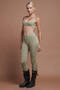 Moss V Seamless Seamless Green Scrunch Recovery Sports Leggings - 4
