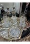 Real Gold Gilded Gold Rose Zamak Detailled Tea Set for 6 Person - 3